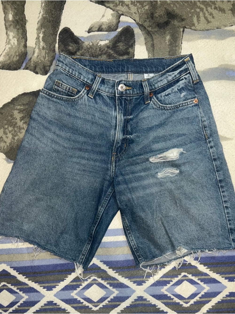 Women’s Distressed &Denim Cut Off Jean Shorts Size 26”
